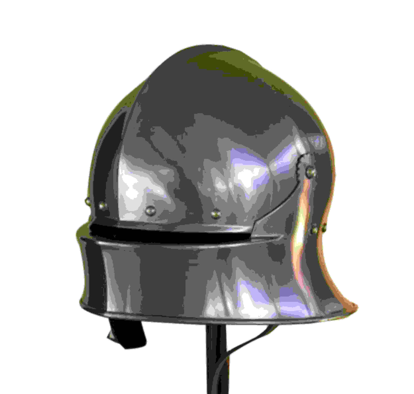 Wearable medieval sallet helmet for Viking, crusader, or Spartan cosplay armor