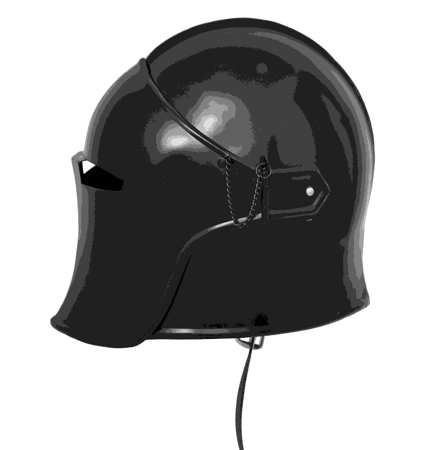 13th-century medievBlack medieval barbuta helmet for knight, Templar, crusader, Roman, or Spartanal kettle hat helmet with liner for knight or Viking cosplay (Copy)