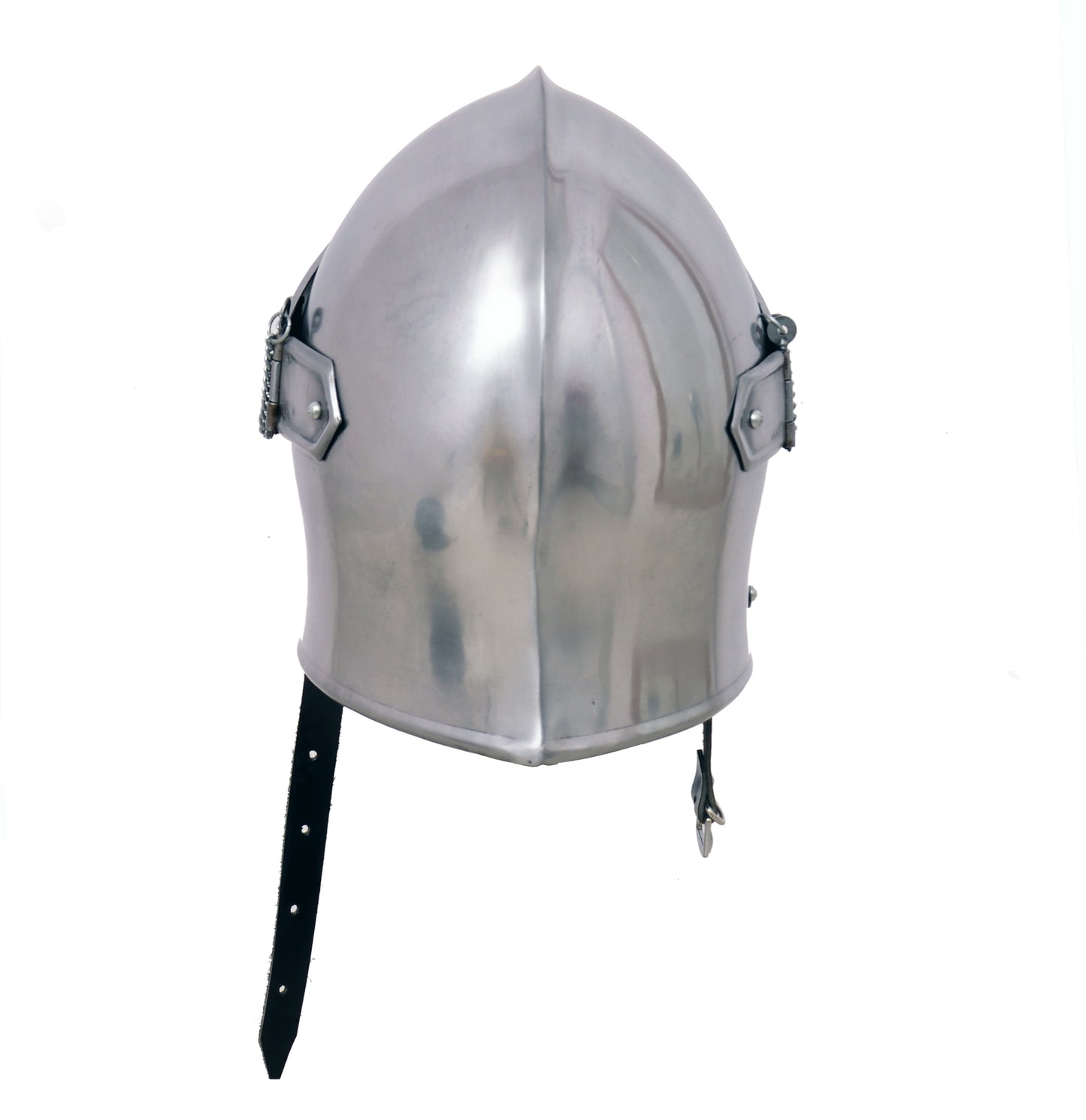 Medieval visored barbuta helmet with crusader, Spartan, and Viking style